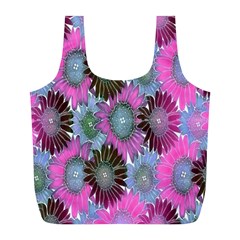 Floral Pattern Background Full Print Recycle Bags (l)  by BangZart