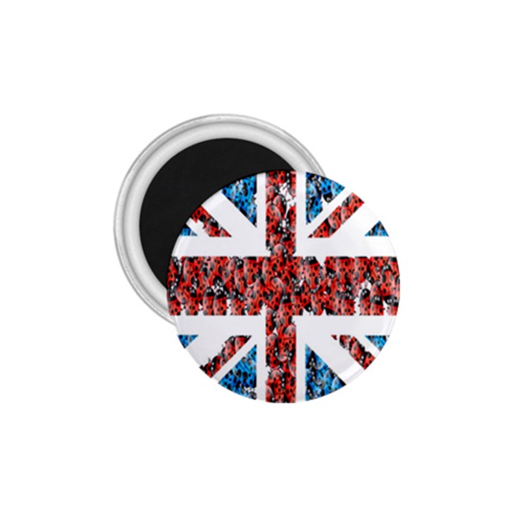 Fun And Unique Illustration Of The Uk Union Jack Flag Made Up Of Cartoon Ladybugs 1.75  Magnets