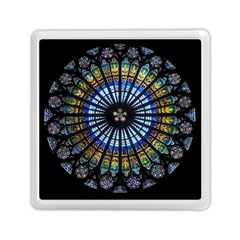 Stained Glass Rose Window In France s Strasbourg Cathedral Memory Card Reader (square)  by BangZart