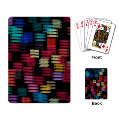 Colorful Horizontal Paint Strokes                         Playing Cards Single Design by LalyLauraFLM