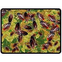 Cockroaches Double Sided Fleece Blanket (large)  by SuperPatterns