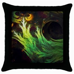 A Seaweed s Deepdream Of Faded Fractal Fall Colors Throw Pillow Case (black) by jayaprime