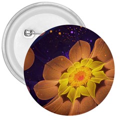 Beautiful Violet & Peach Primrose Fractal Flowers 3  Buttons by jayaprime
