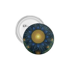 Beautiful Orange & Blue Fractal Sunflower Of Egypt 1 75  Buttons by jayaprime