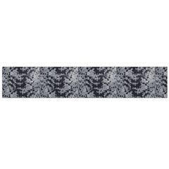 Black Floral Lace Pattern Flano Scarf (large)