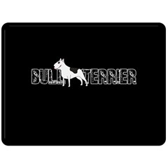 Bull Terrier  Fleece Blanket (large)  by Valentinaart