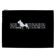 Bull Terrier  Cosmetic Bag (xxl)  by Valentinaart