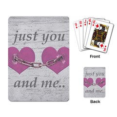 Shabby Chich Love Concept Poster Playing Card by dflcprints