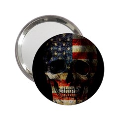 American Flag Skull 2 25  Handbag Mirrors by Valentinaart