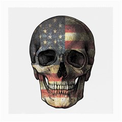 American Flag Skull Medium Glasses Cloth (2-side) by Valentinaart