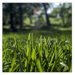 Green Grass Field Large Satin Scarf (square) by paulaoliveiradesign