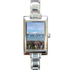 Lake Tekapo New Zealand Landscape Photography Rectangle Italian Charm Watch by paulaoliveiradesign