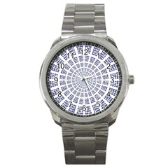 Illustration Binary Null One Figure Abstract Sport Metal Watch by BangZart