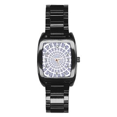 Illustration Binary Null One Figure Abstract Stainless Steel Barrel Watch by BangZart