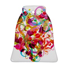 Abstract Colorful Heart Bell Ornament (two Sides) by BangZart