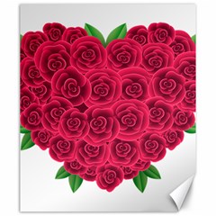 Floral Heart Canvas 20  X 24   by BangZart