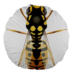Wasp Large 18  Premium Round Cushions by BangZart