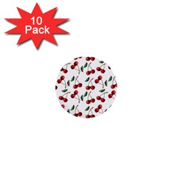 Cherry Red 1  Mini Buttons (10 Pack)  by Kathrinlegg