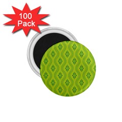 Decorative Green Pattern Background  1 75  Magnets (100 Pack) 