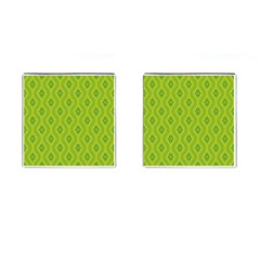 Decorative Green Pattern Background  Cufflinks (square)