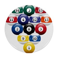 Racked Billiard Pool Balls Ornament (round) by BangZart