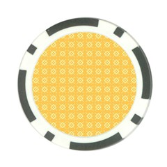 Yellow Pattern Background Texture Poker Chip Card Guard (10 Pack)