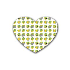 St Patrick S Day Background Symbols Rubber Coaster (heart)  by BangZart