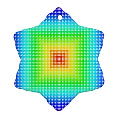 Square Rainbow Pattern Box Ornament (snowflake) by BangZart