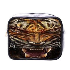 Tiger Face Mini Toiletries Bags by BangZart