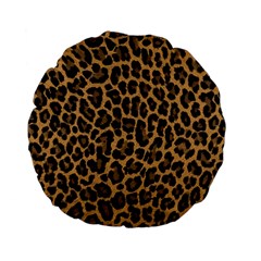 Tiger Skin Art Pattern Standard 15  Premium Flano Round Cushions by BangZart