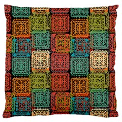 Stract Decorative Ethnic Seamless Pattern Aztec Ornament Tribal Art Lace Folk Geometric Background C Large Flano Cushion Case (one Side) by BangZart