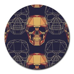 Skull Pattern Round Mousepads