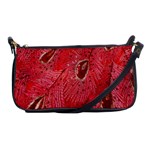 Red Peacock Floral Embroidered Long Qipao Traditional Chinese Cheongsam Mandarin Shoulder Clutch Bags Front