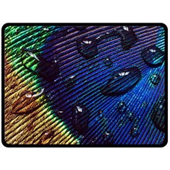 Peacock Feather Retina Mac Double Sided Fleece Blanket (large)  by BangZart