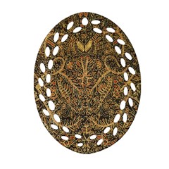 Art Indonesian Batik Oval Filigree Ornament (two Sides) by BangZart