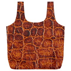Crocodile Skin Texture Full Print Recycle Bags (l)  by BangZart