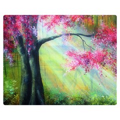 Forests Stunning Glimmer Paintings Sunlight Blooms Plants Love Seasons Traditional Art Flowers Sunsh Double Sided Flano Blanket (medium)  by BangZart