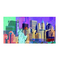 New York City The Statue Of Liberty Satin Wrap by BangZart