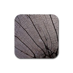 Sea Fan Coral Intricate Patterns Rubber Coaster (square)  by BangZart