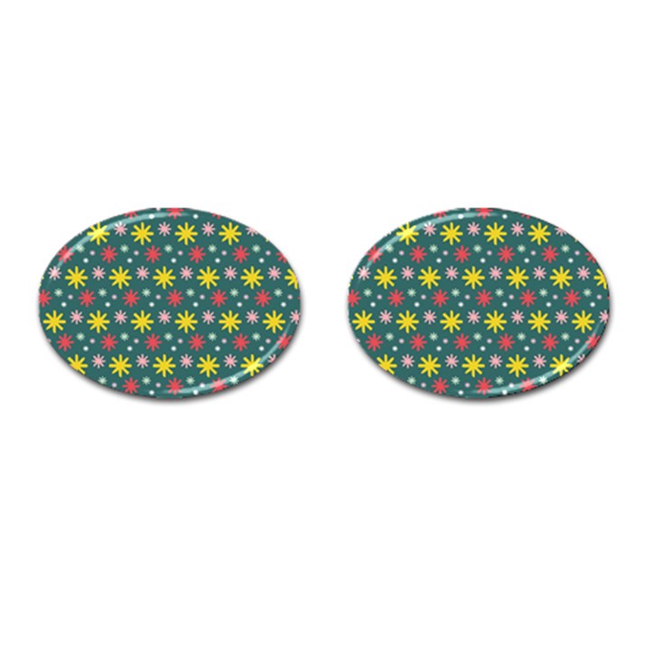 The Gift Wrap Patterns Cufflinks (Oval)