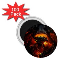 Dragon Legend Art Fire Digital Fantasy 1 75  Magnets (100 Pack)  by BangZart