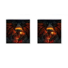Dragon Legend Art Fire Digital Fantasy Cufflinks (square) by BangZart