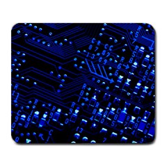 Blue Circuit Technology Image Large Mousepads by BangZart