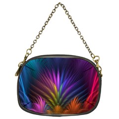 Colored Rays Symmetry Feather Art Chain Purses (one Side)  by BangZart