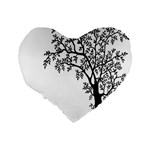 Flowers Landscape Nature Plant Standard 16  Premium Flano Heart Shape Cushions Back