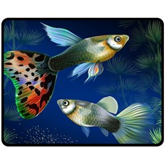 Marine Fishes Double Sided Fleece Blanket (medium)  by BangZart