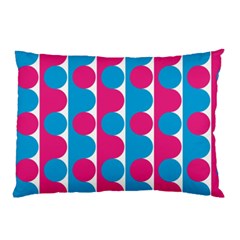 Pink And Bluedots Pattern Pillow Case