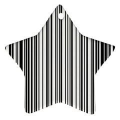 Barcode Pattern Star Ornament (two Sides)