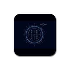 Minimalistic Knowledge Mathematics Trigonometry Rubber Coaster (square)  by BangZart