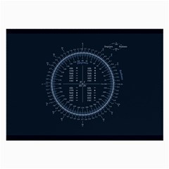 Minimalistic Knowledge Mathematics Trigonometry Large Glasses Cloth (2-side)